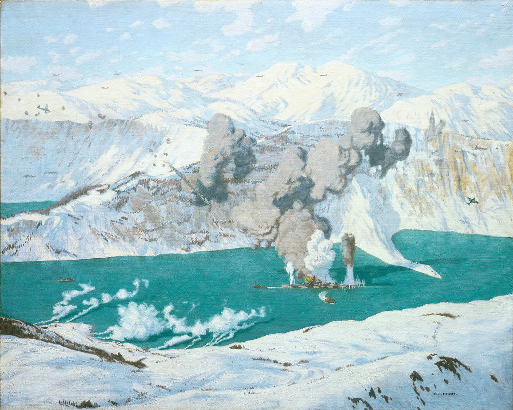 Detail of The 'Tirpitz' attacked by Barracudas, 3 April 1944 by Charles Pears