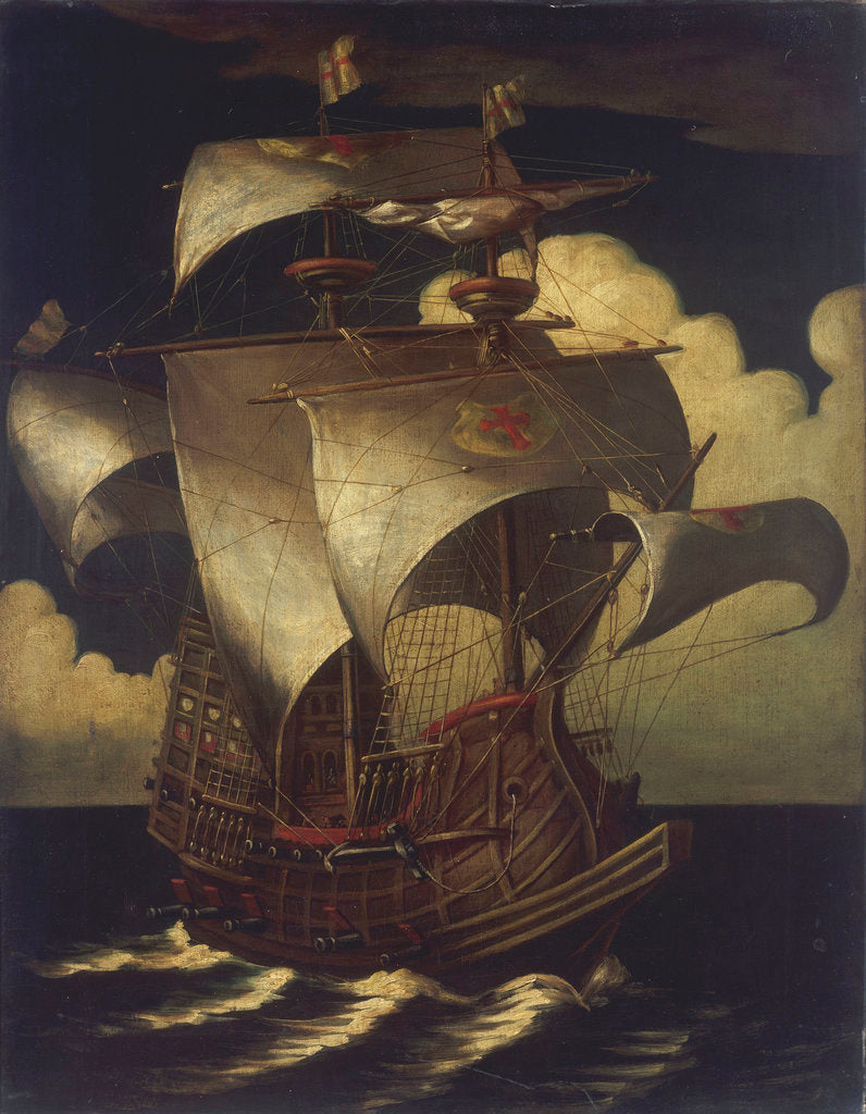Detail of 'A carrack before the wind' by Pieter Brueghel the Elder by Pieter Brueghel the Elder