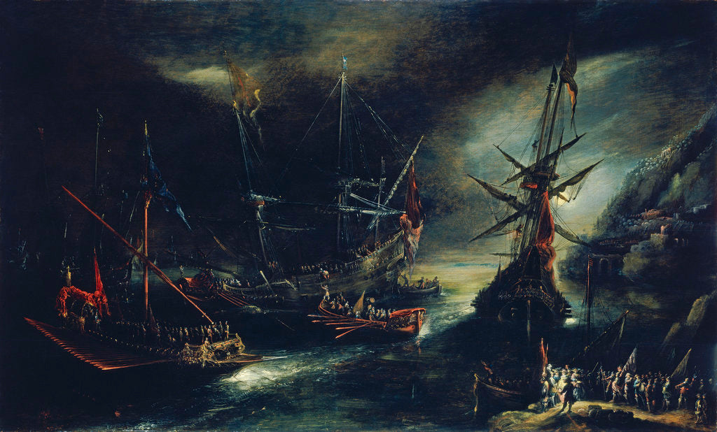 Detail of Embarkation of Spanish troops by Andries van Eertvelt