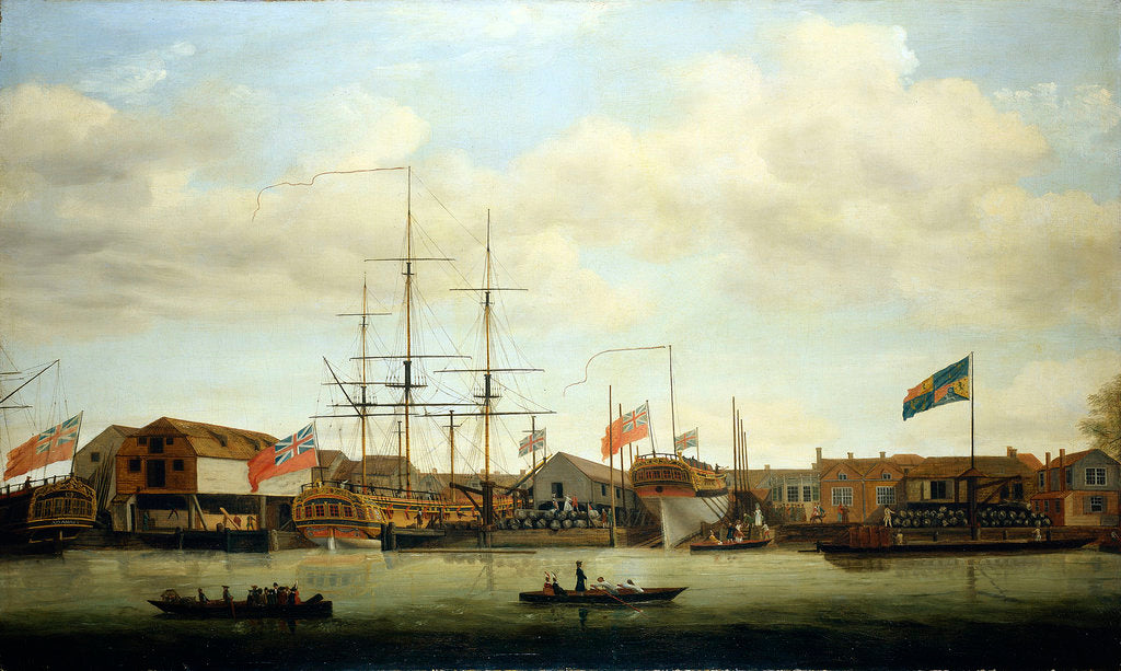 Detail of A small shipyard on the Thames by Francis Holman