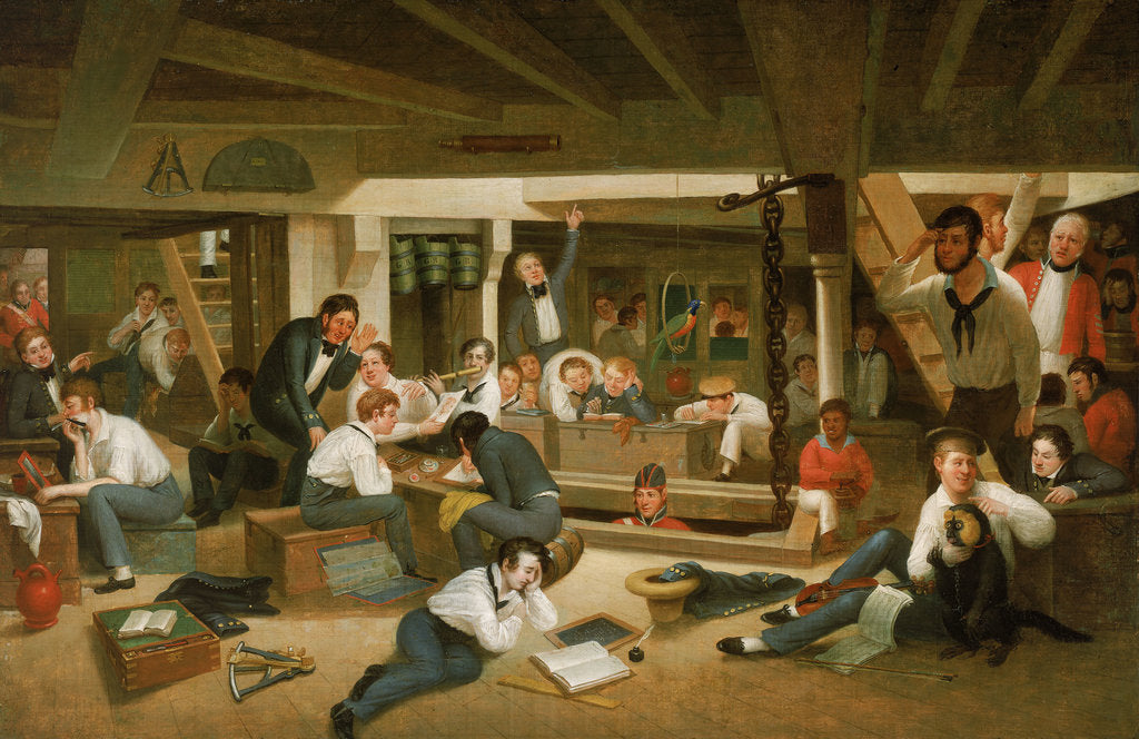 Detail of Life in the ocean by Augustus Earle