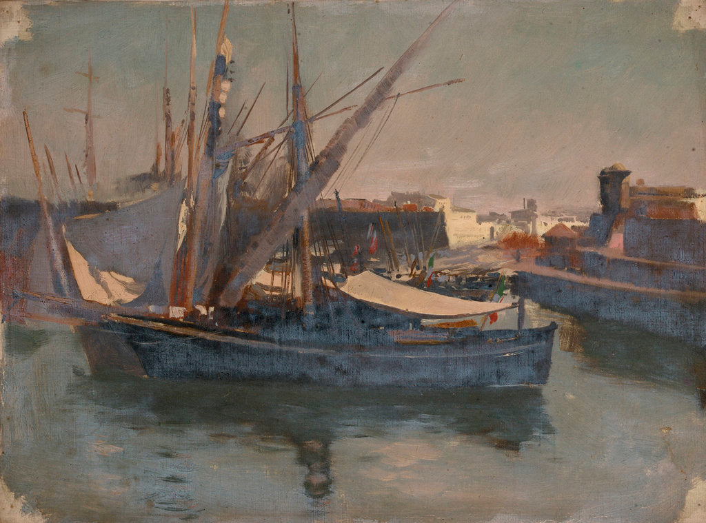Detail of A fishing boat by John Fraser