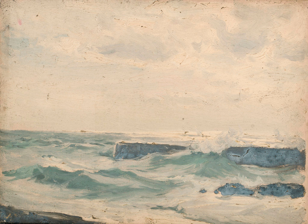 Detail of A coastal scene by John Fraser