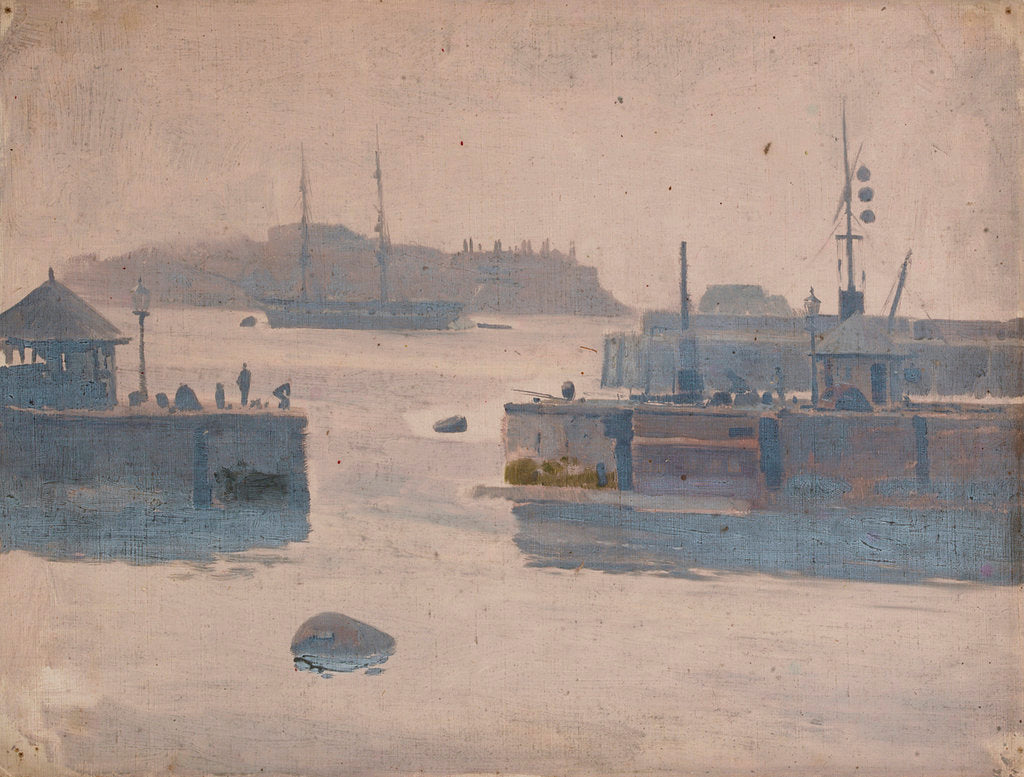 Detail of A coastal scene by John Fraser