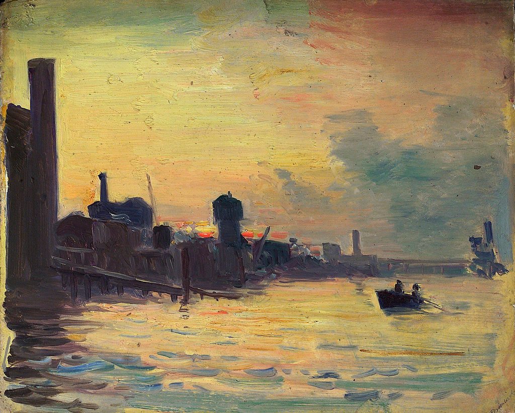 Detail of Greenwich and the Thames by John Everett