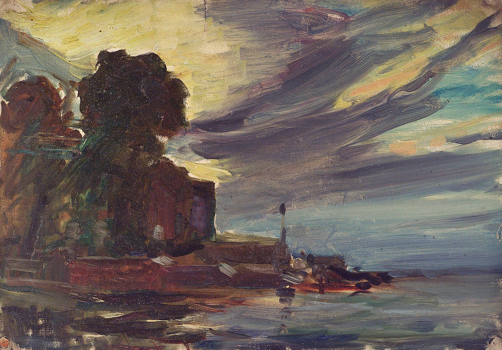 Detail of The Royal Yacht Squadron Club House, Cowes, at regatta time by John Everett
