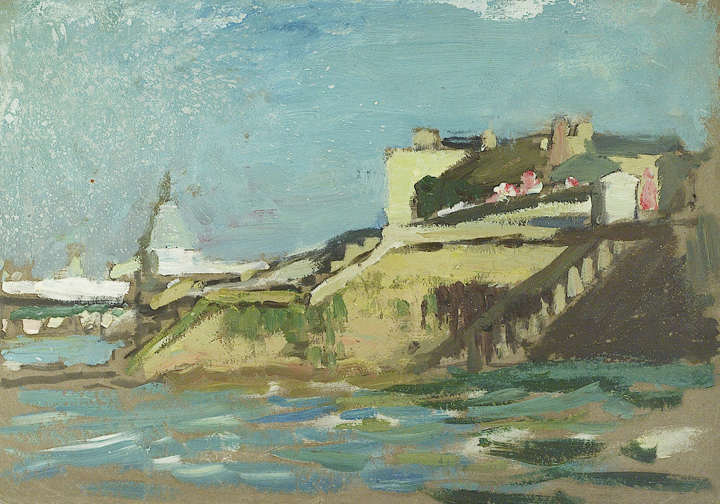 Detail of The Royal Yacht Squadron Club House, Cowes, at regatta time by John Everett