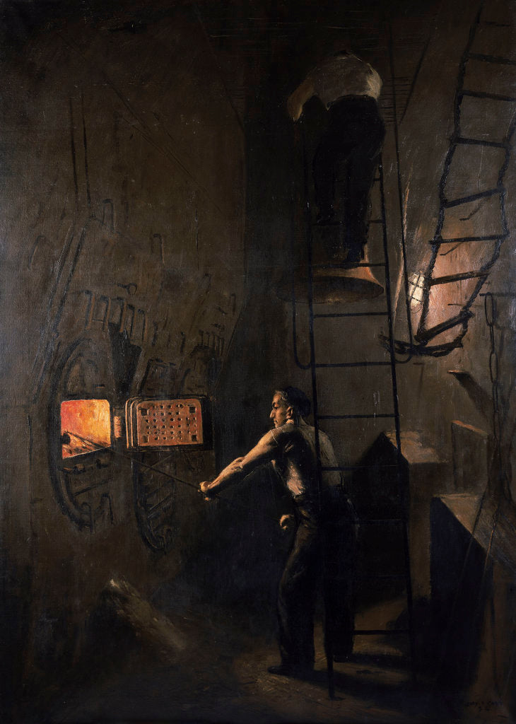 Detail of Merchant Service Fireman by Henry Marvell Carr