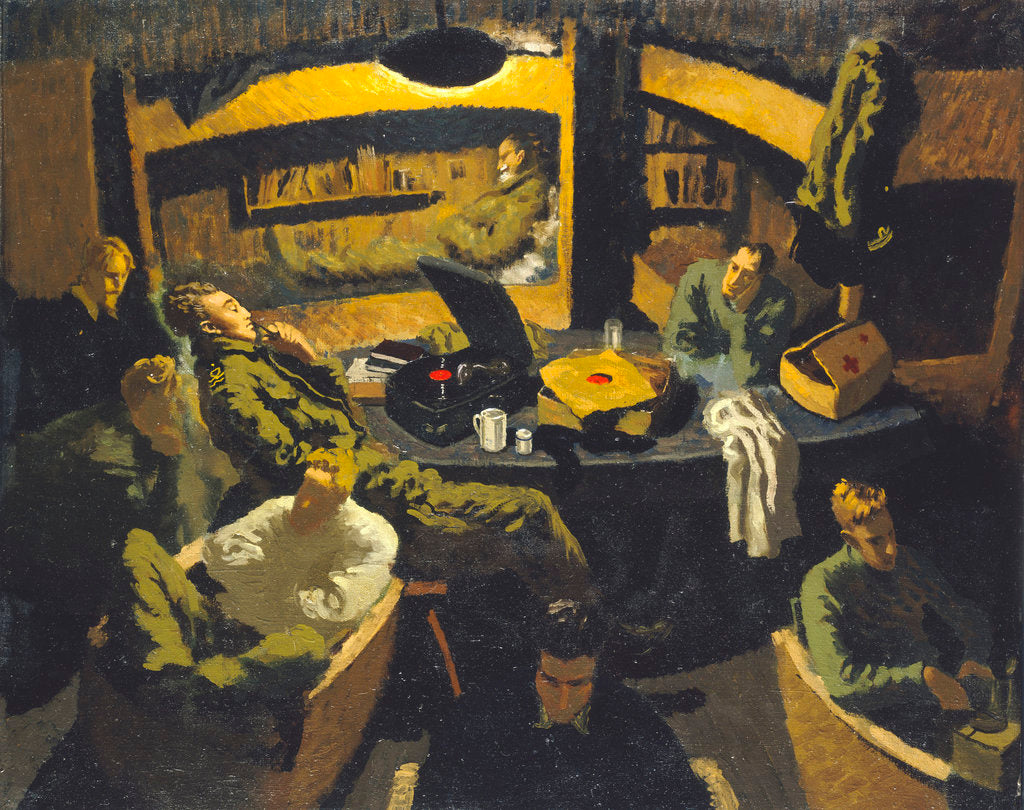 Detail of Naval officers room at Marlag 'O' prisoner-of-war camp by John Worsley