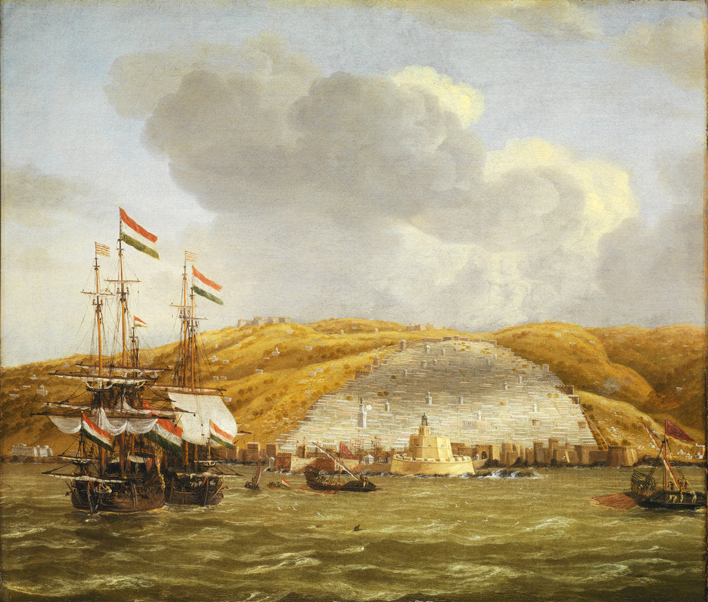 Detail of Shipping off Algiers by Reinier Nooms