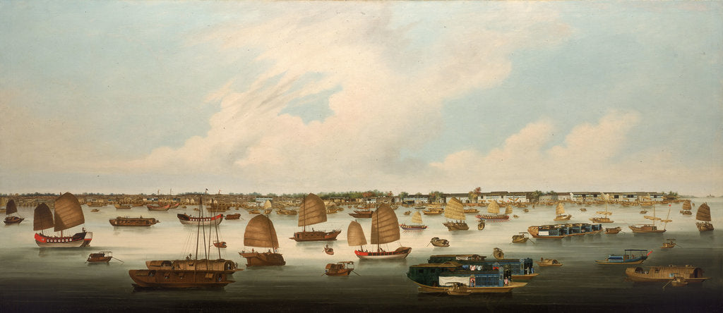Detail of Shipping in the Pearl River off Honam Island, Canton by Chinese School