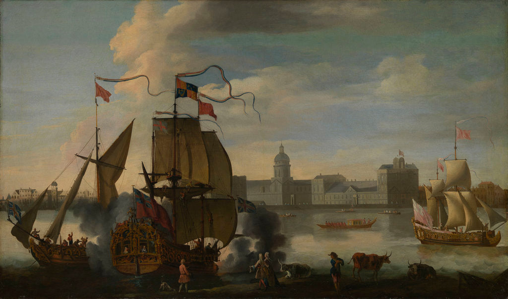 Detail of A Royal yacht at Greenwich by unknown