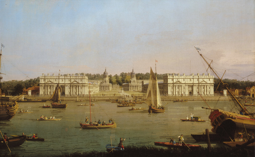 Detail of Greenwich Hospital from the north bank of the Thames by Giovanni Antonio Canaletto