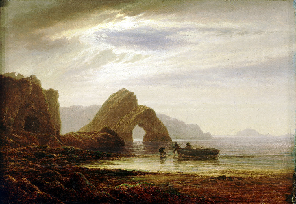 Detail of Moonlight at Giltar Point, Tenby looking south by Arthur Gilbert