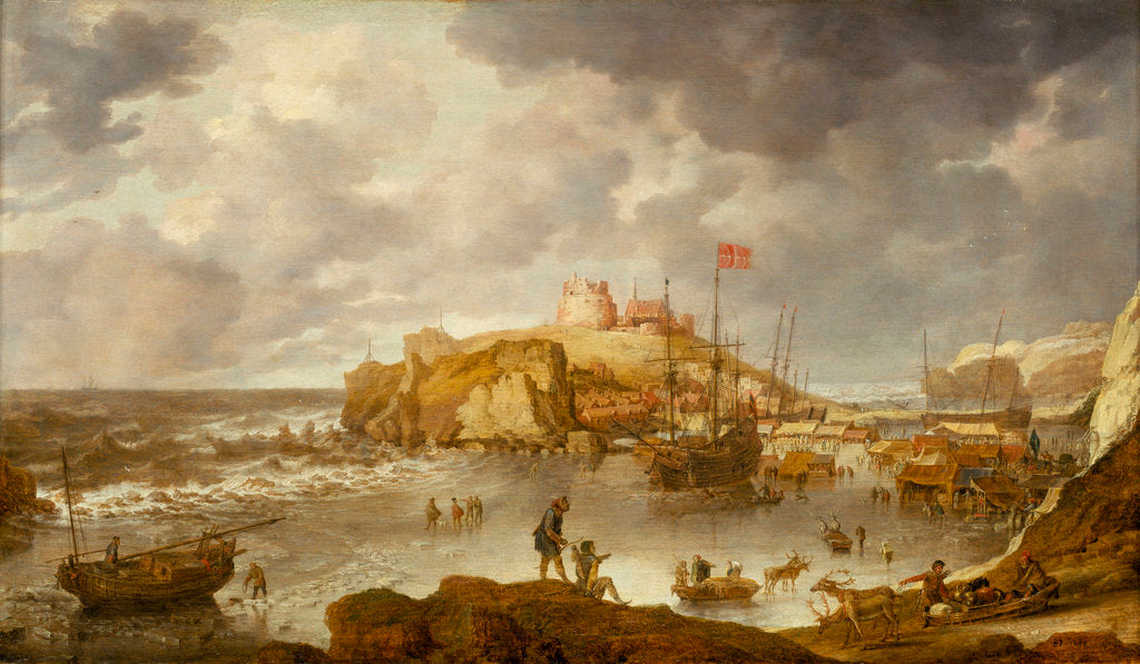 Detail of The port of Archangel by Bonaventura Peeters the Elder