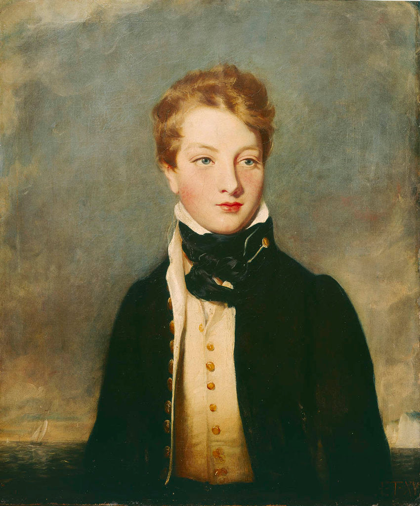 Detail of Rear-Admiral Louis Tindal as a boy (circa 1810-1876) by British School