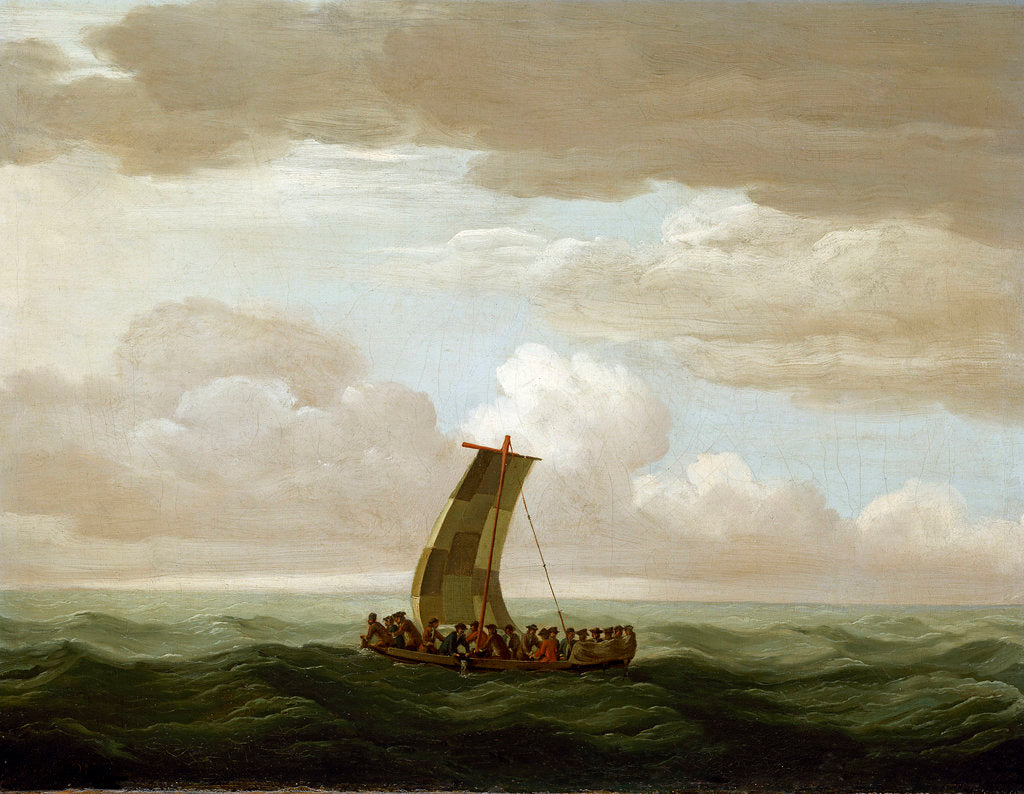 Detail of Escape from the Luxborough galley by John Cleveley