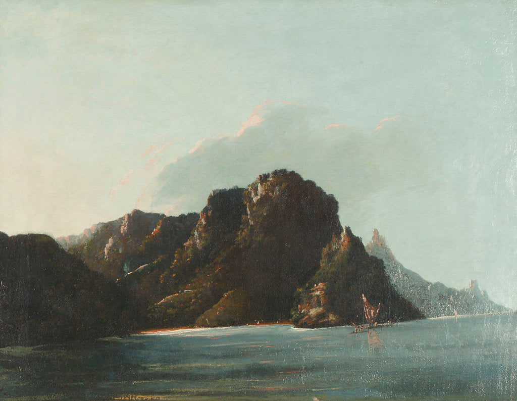 Detail of View of Resolution [Vaitahu] Bay in the Marquesas by William Hodges