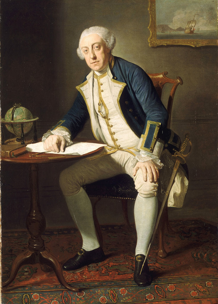 Detail of Captain Philip Affleck (1726-99) by Edward Penny
