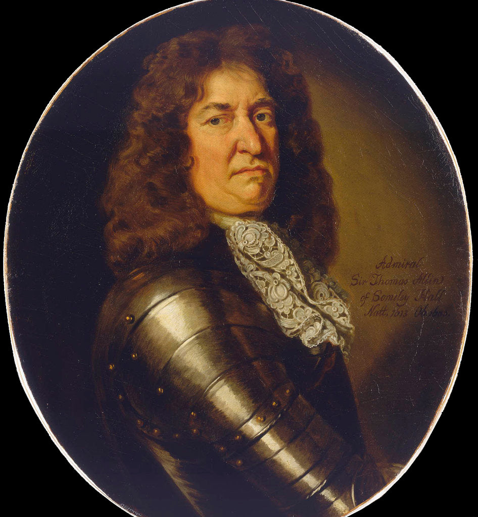 Detail of Admiral Sir Thomas Allin (1612-1685) by Godfrey Kneller