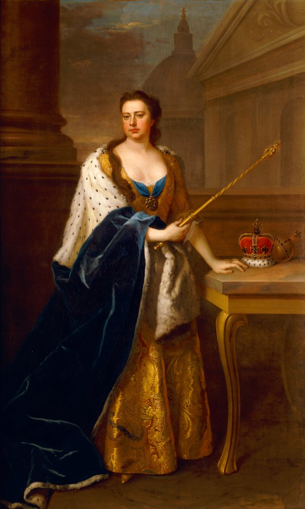Detail of Anne (1665-1714) by Michael Dahl