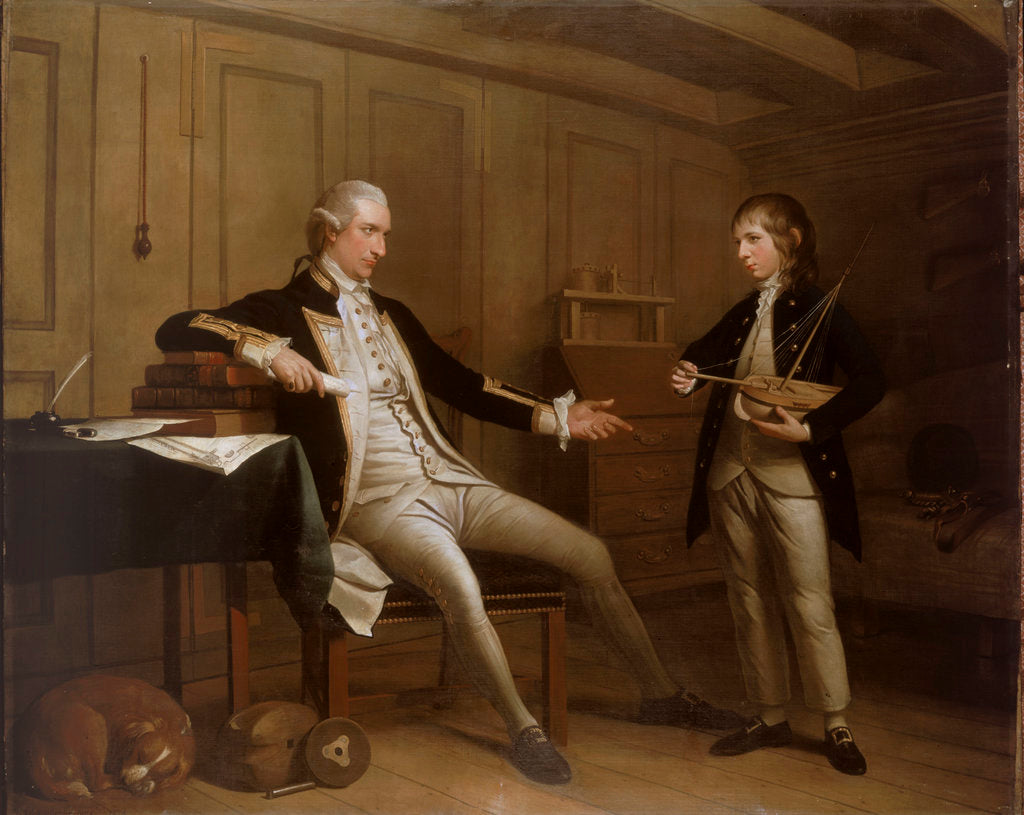Detail of Captain John Bentinck, 1737-1775, and his son, William Bentinck, 1764-1813 by Mason Chamberlin