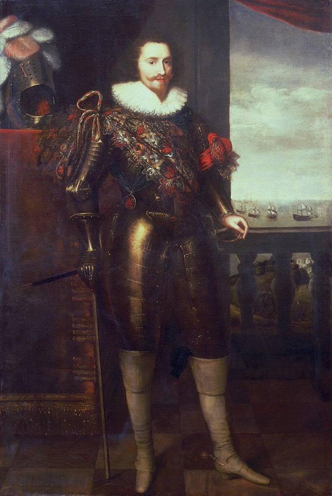 Detail of George Villiers, 1st Duke of Buckingham (1592-1628) by Daniel Mytens the Elder