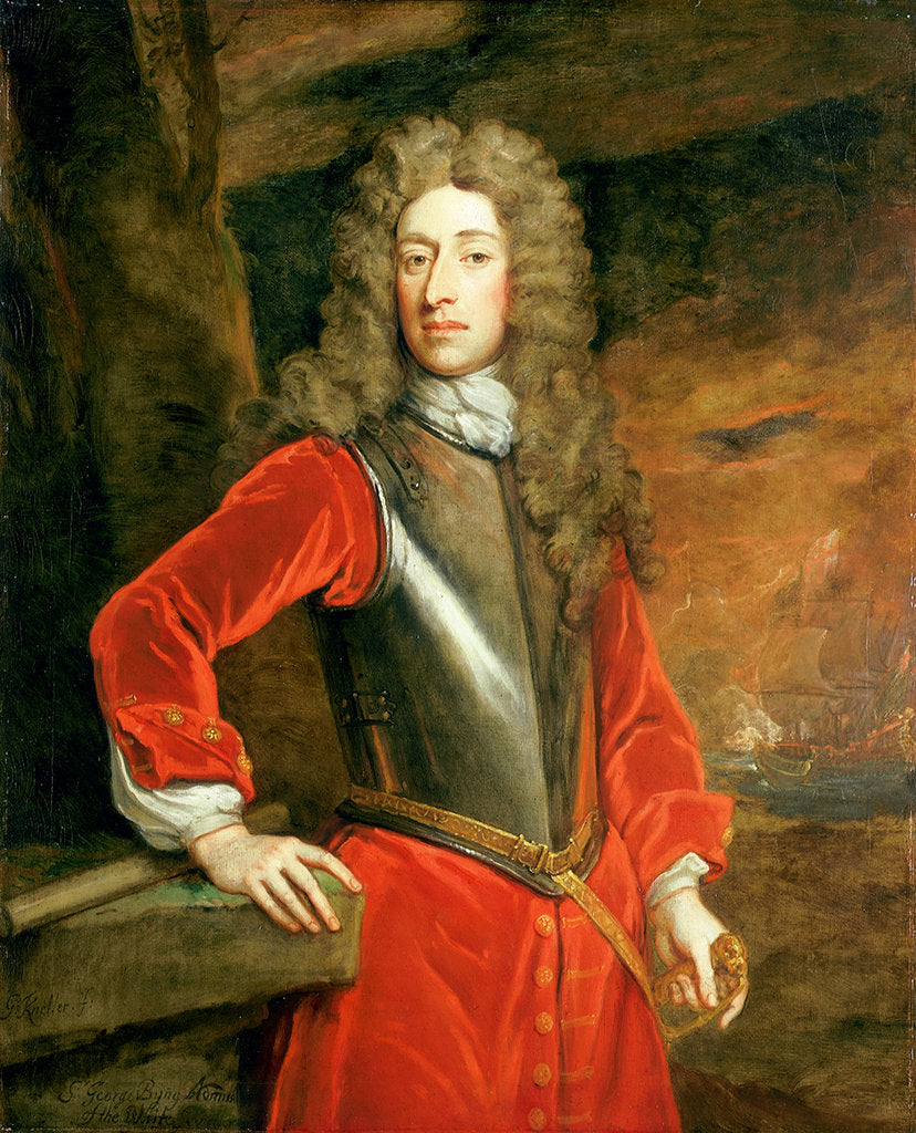 Detail of Admiral of the Fleet George Byng, 1st Viscount Torrington (1663-1733) by Godfrey Kneller