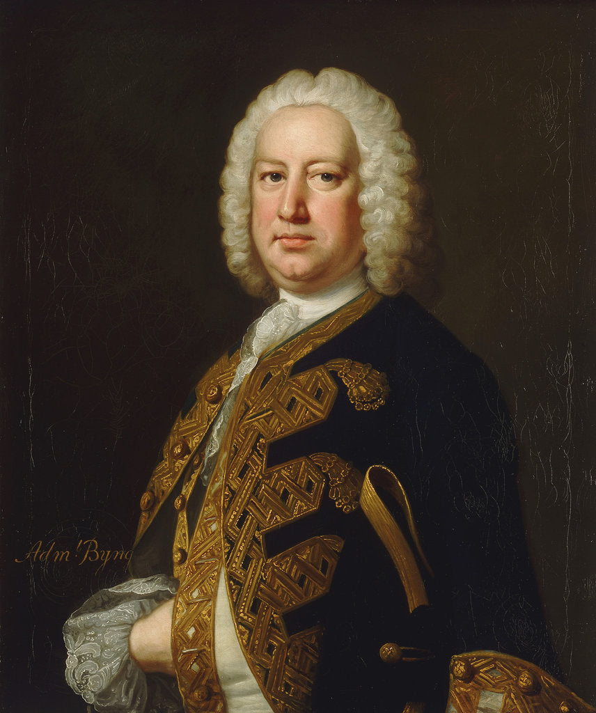 Detail of Admiral John Byng (1704-1757) by Thomas Hudson