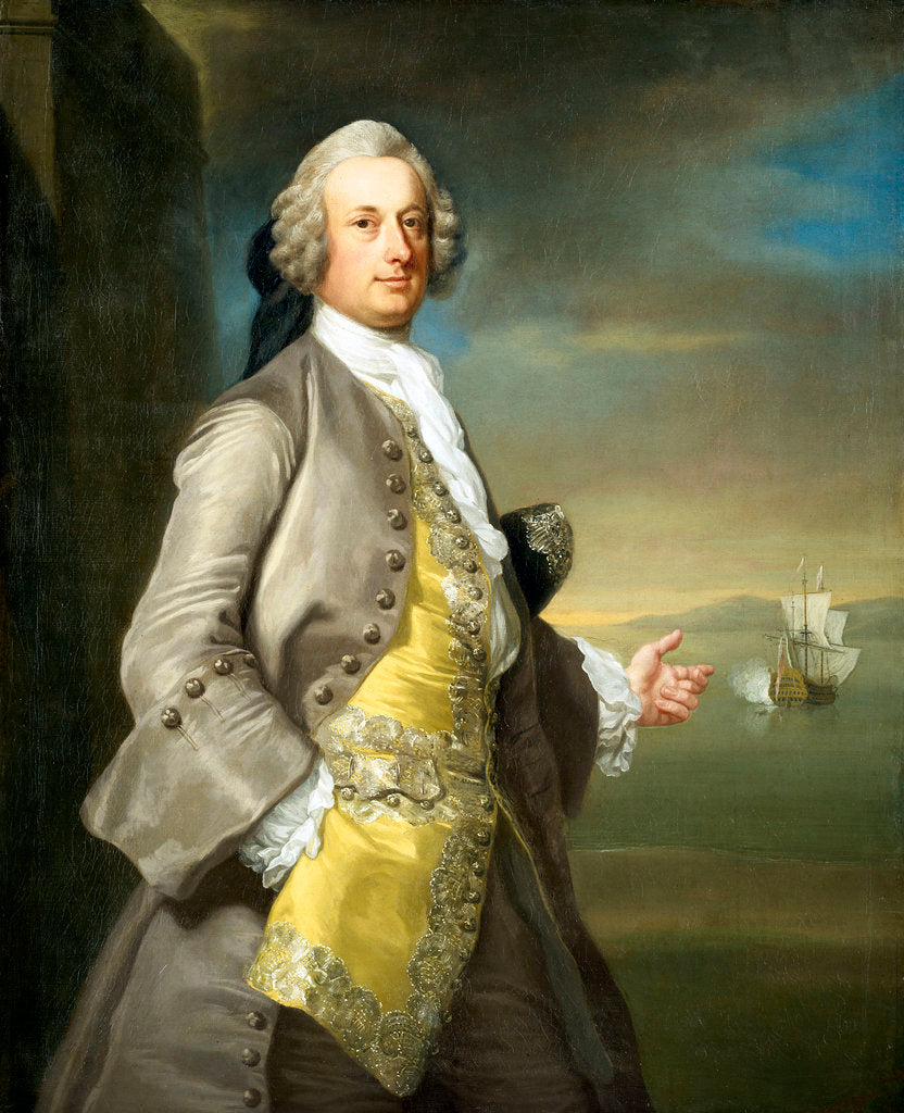 Detail of Captain Richard Chadwick (d.1748) by Thomas Hudson