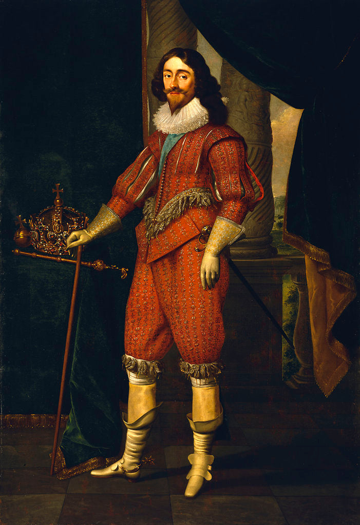 Detail of Charles I (1600-1649) by Daniel Mytens the Elder