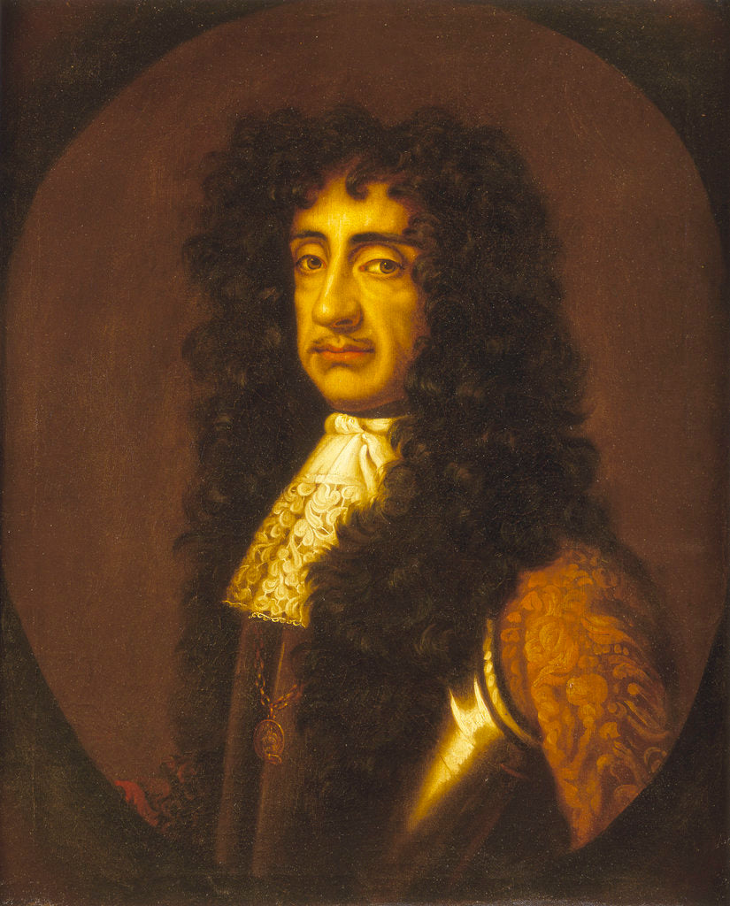 Detail of Charles II (1630-1685) by Peter Lely
