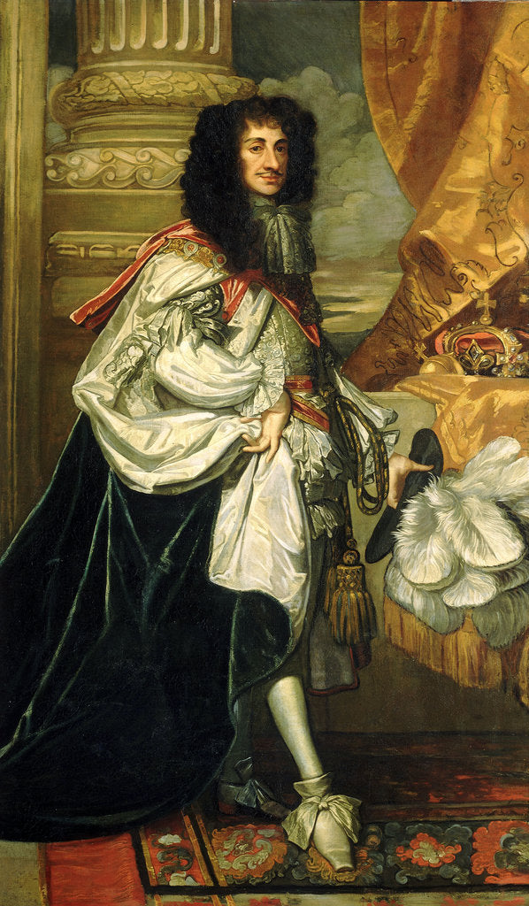 Detail of Charles II (1630-1685) by Peter Lely