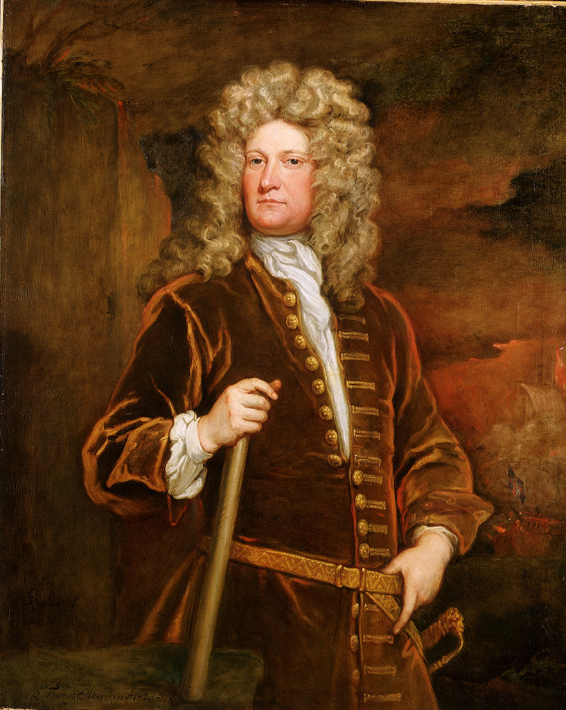 Detail of Sir Thomas Dilkes (1667-1707) by Godfrey Kneller