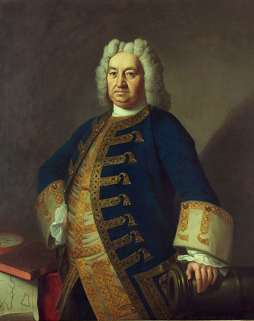 Detail of Rear-Admiral Sir Thomas Graves (1680-1755) by British School
