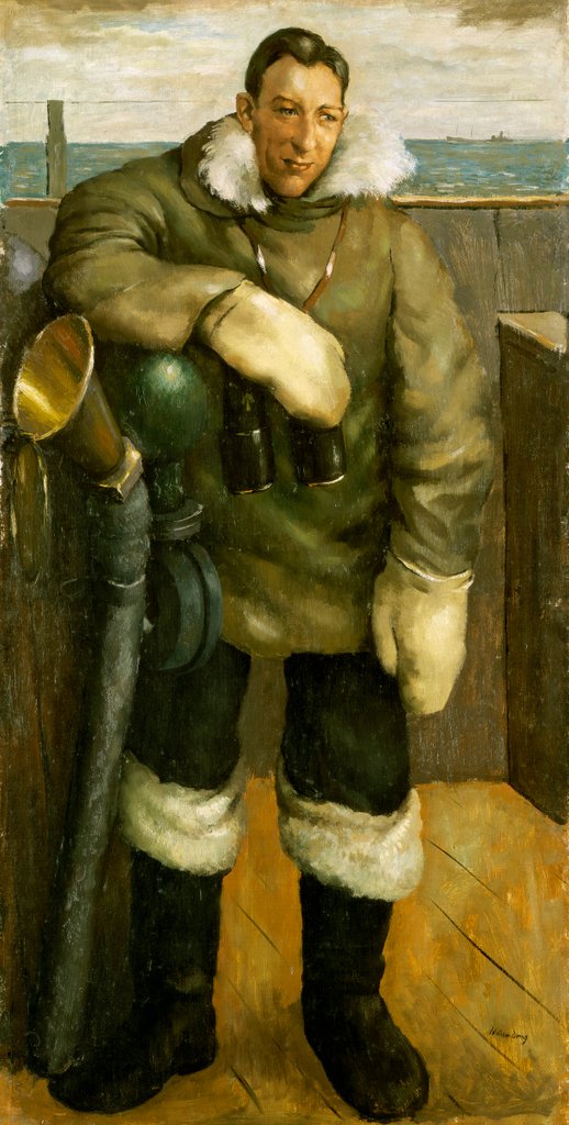 Detail of Lieutenant Commander Harry John Hall by William Dennis Dring