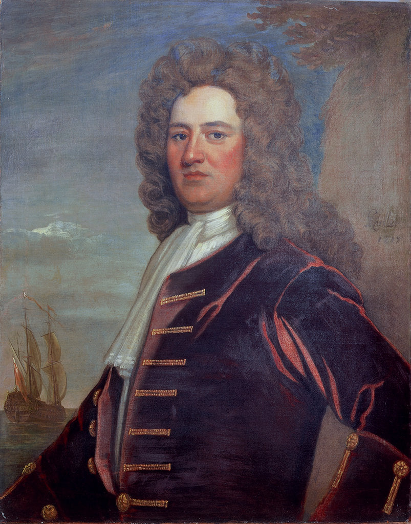 Detail of Vice-Admiral Edward Hopson (1671-1728) by Godfrey Kneller
