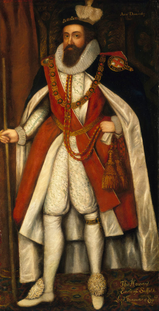 Detail of Thomas Howard, 1st Earl of Suffolk (1561-1626) by Daniel Mytens the Elder