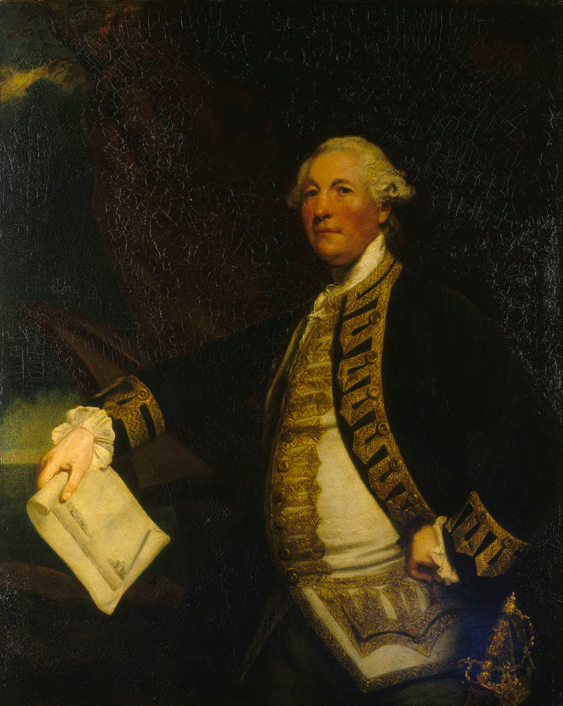 Detail of Commodore Sir William James (1721-1783) by Joshua Reynolds