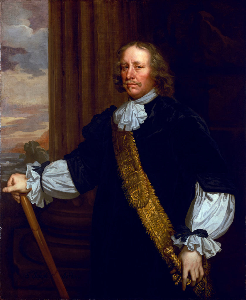 Detail of Flagmen of Lowestoft: Vice-Admiral Sir Joseph Jordan (1603-1685) by Peter Lely