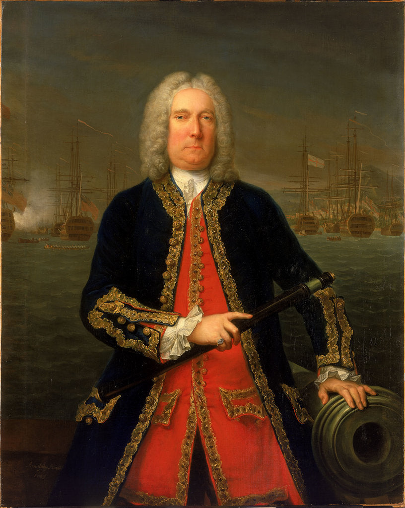 Detail of Admiral Thomas Mathews (1676-1751) by Claude Arnulphy