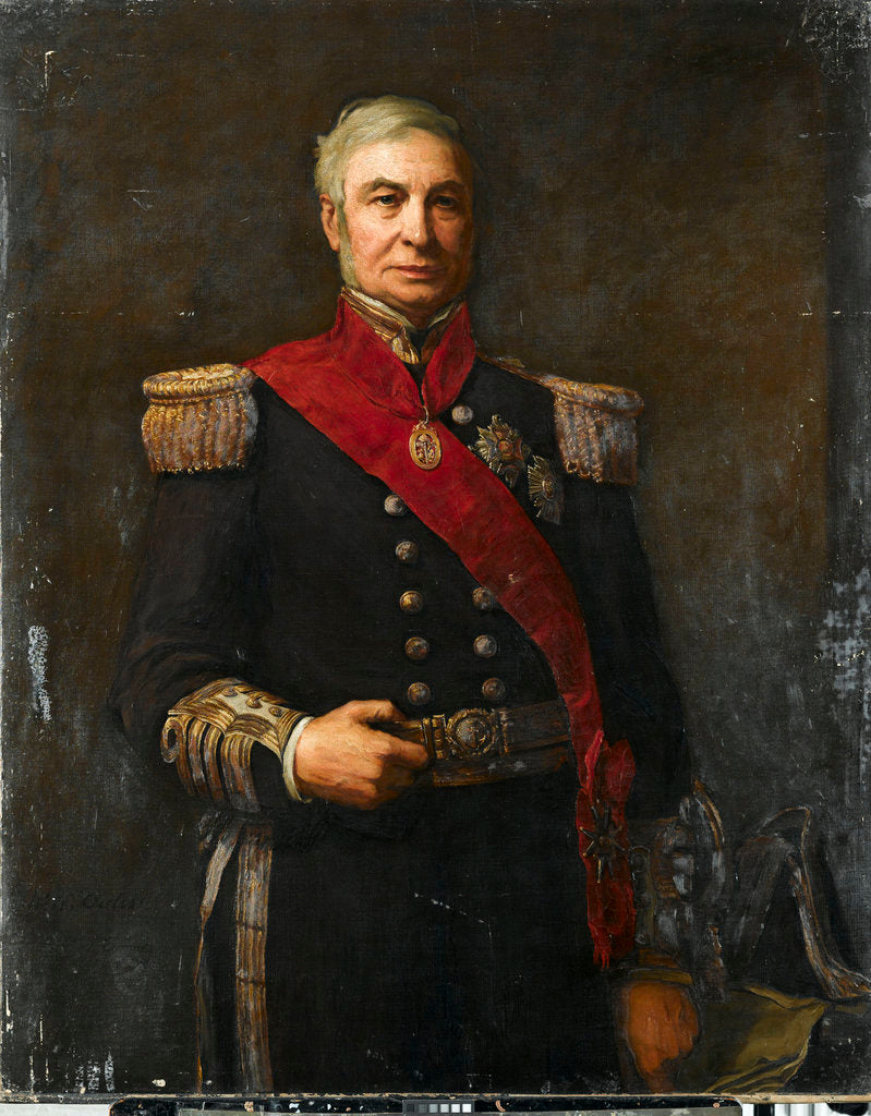 Detail of Admiral Sir Alexander Milne (1808-1896) by Walter William Ouless