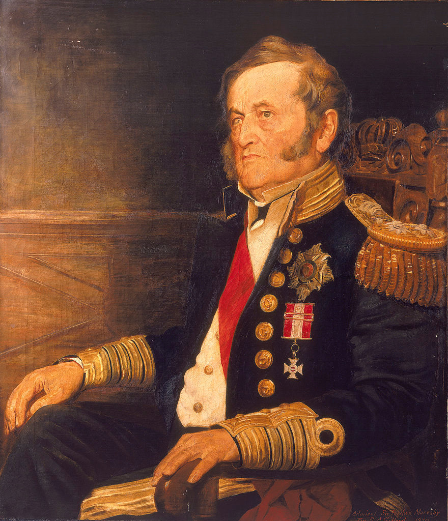 Detail of Sir Fairfax Moresby, Admiral of the Fleet (1786-1877) by E. A. Gifford