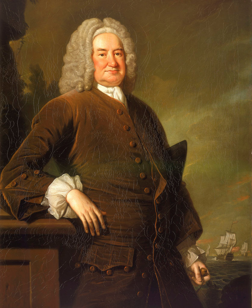 Detail of Admiral Sir John Norris (circa 1660-1749) by George Knapton