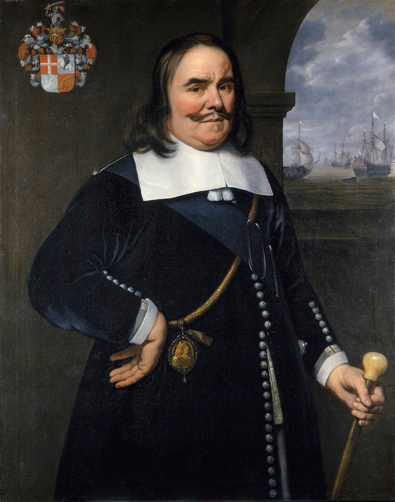 Detail of Michiel Adriaenszoon de Ruyter, Lieutenant-Admiral-General of the United Provinces (1607-1676) by Hendrick Berckman