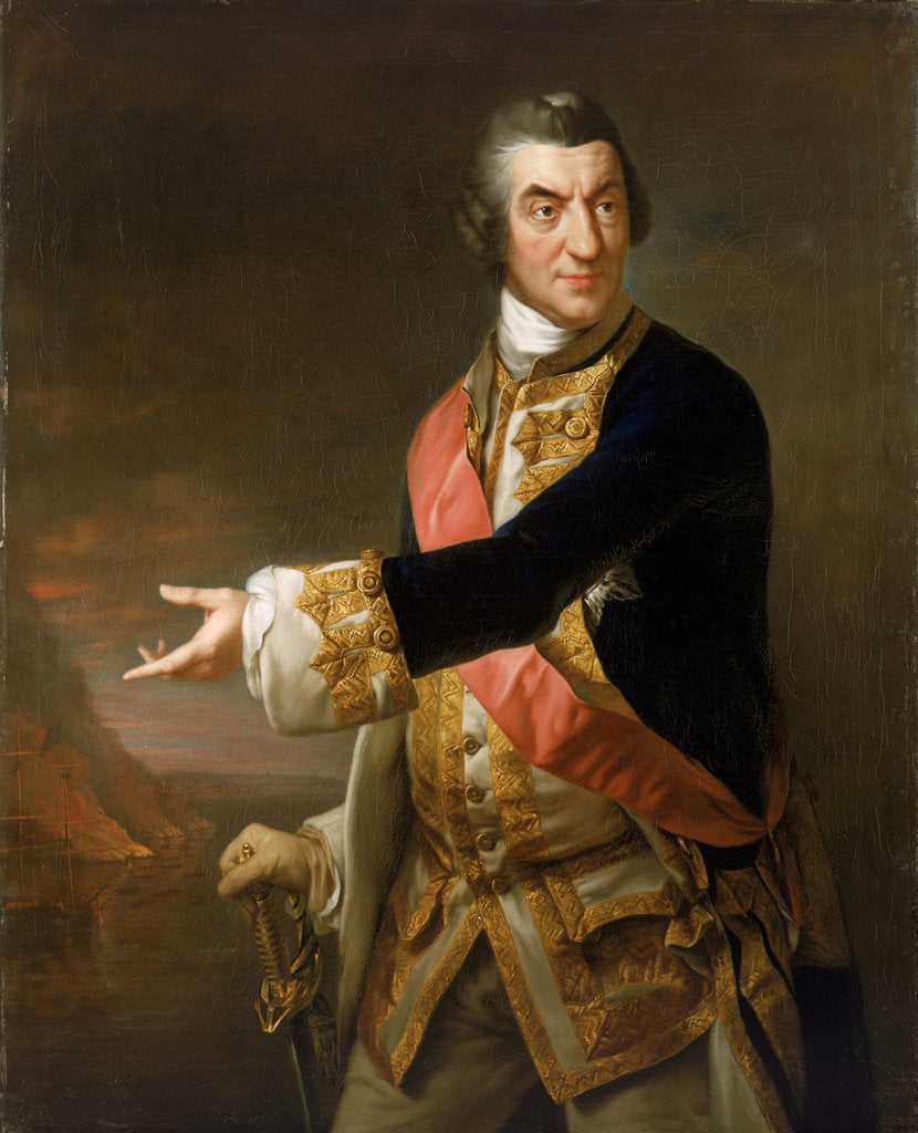 Detail of Admiral Sir Charles Saunders (1713-1775) by Richard Brompton
