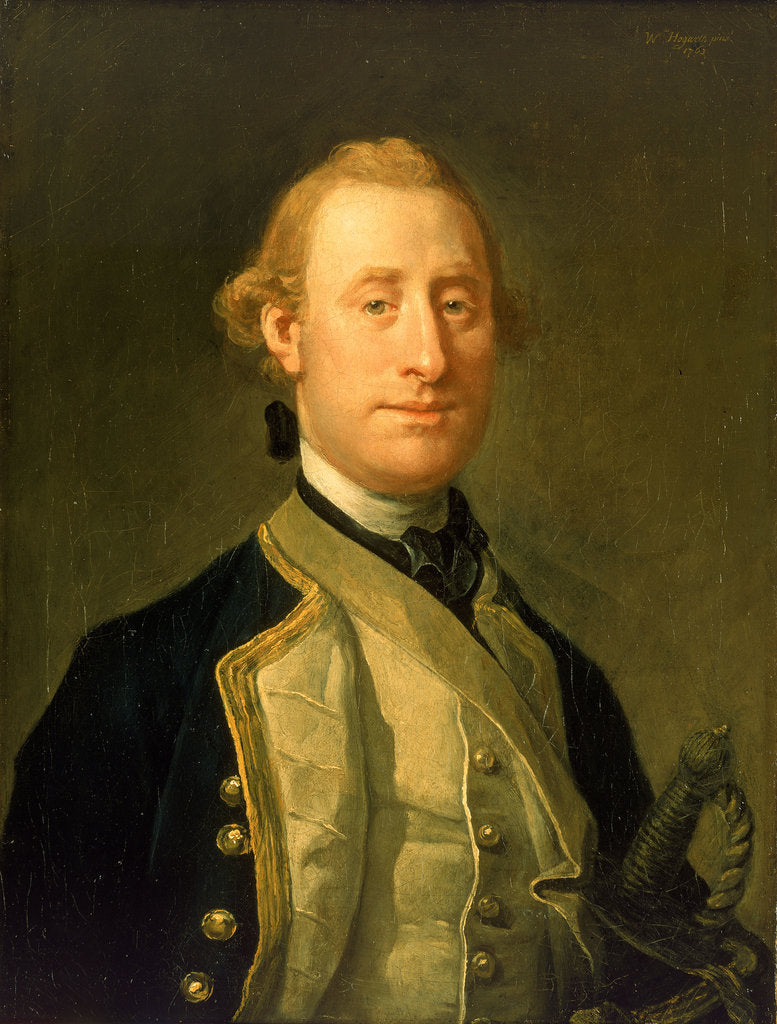 Detail of Captain Sir Alexander Schomberg (1720-1804) by William Hogarth