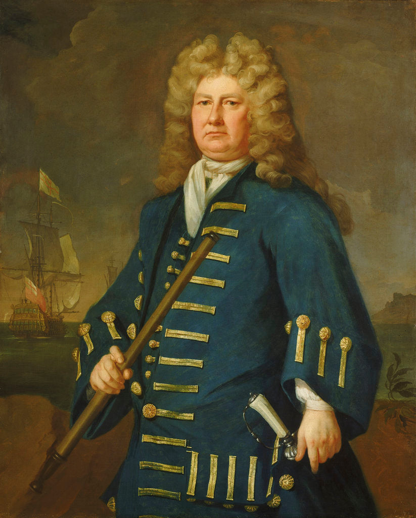 Detail of Admiral Sir Cloudesley Shovell (1650-1707) by Michael Dahl