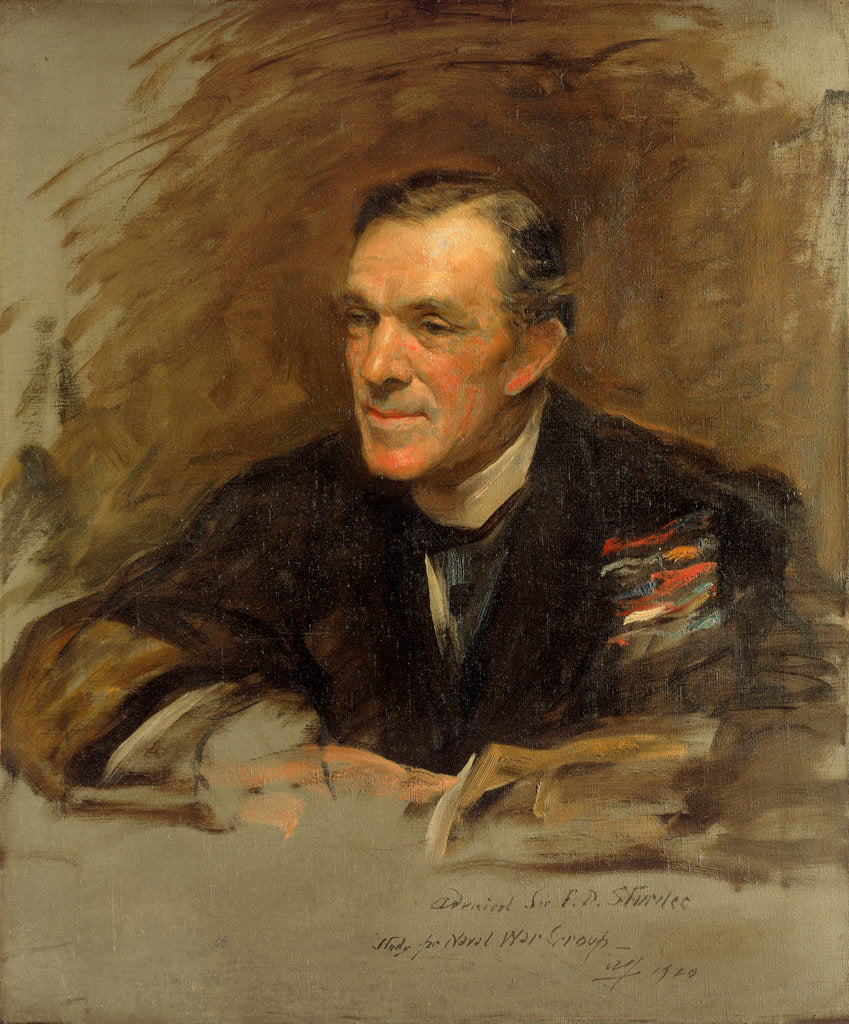 Detail of Admiral of the Fleet, Sir Frederick Doveton Sturdee Bt (1859-1925) by Arthur Stockdale Cope