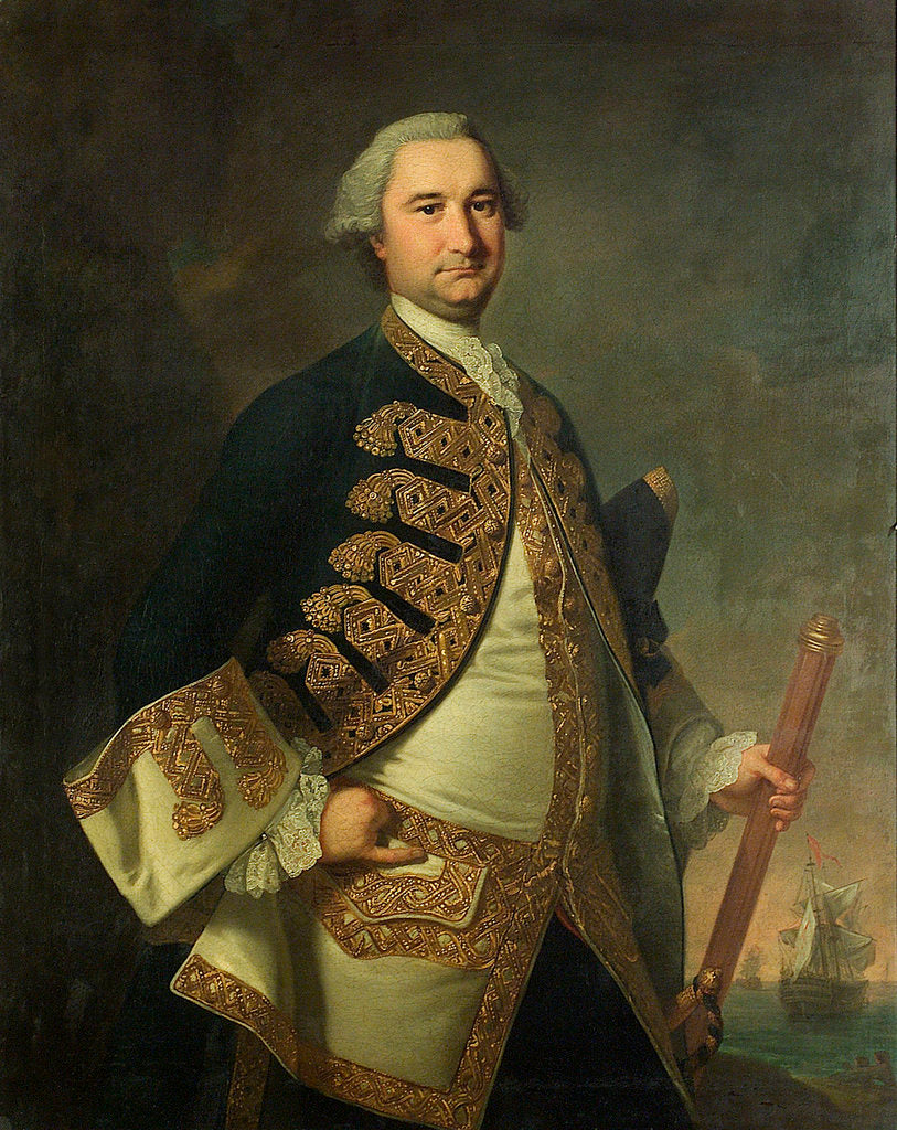 Detail of Rear-Admiral Richard Tyrrell (1716/7-1766) by Thomas Hudson